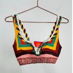 LA DOUBLEJ Multicolored Striped 100% Cotton Festival Plunge Crop Top Size XS Photo 5