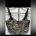 Balboa Odessa Zebra Stripe Crop Top. Size Medium Black Photo 3