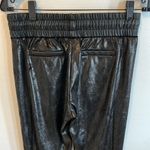 David Lerner Randall Cuffed Black Velvet Sweatpants Photo 5