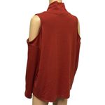 Gibsonlook Cold Shoulder Long Sleeve Brick Red Turtleneck Top Womens Large Photo 3