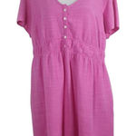 Isabel Maternity Pink Short Sleeve Mini Dress Size Large Pink Maternity Dress Photo 0