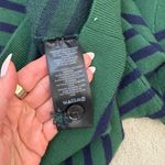 Anthropologie Maeve Harmon Jacquard Sweater Tee Top Green & Blue Stripe Small Photo 10