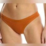 l*space NWOT  Ribbed Knit Foley Bikini Bottom Bitsy in Amber Brown - Size M Photo 0