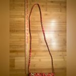 Maggi B Womens Quilted Floral 100% Cotton MultiPocket Wallet Crossbody/Purse Bag Red Photo 4