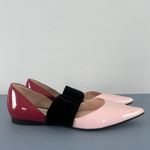 Andrea Gomez Dakota Pink Leather Pointed Toe Ballerina Flats Size 8 Photo 2