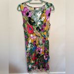 Plenty by Tracy Reese Anthropologie Multi Daphne Floral Wrap‎ Dress Medium Pink Photo 2