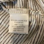 Lovestitch  Cream & Black Stripe High Neck Raw Hem Racerback Tank Top Photo 6