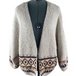 a.n.a  Fuzzy Boho South Western Open Cardigan M Cream Photo 1