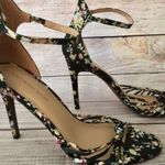 Black Floral Heels, Size 8 1/2 Photo 0