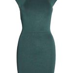 Alexander Wang  Green Viscose Cap Sleeve Bodycon Fitted Dress Size Large Photo 0