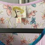 Fig & Flower Gorgeous Lavender Tropic Floral Tunic w Pockets 1/2 Button down Sm Purple Photo 1