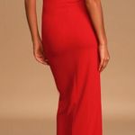 Lulus Keeper of My Heart Red One-Shoulder Maxi Dress Photo 2