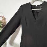 COS Black Sheath Midi V-neck Long Sleeve Pencil Dress Eur 36 / US 6 Chic Small Photo 6