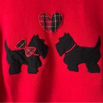 Tultex Vintage 80s 90s Scottie Dog Sz M Sweatshirt Red Collar Heart USA Made Photo 3