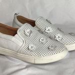 Caslon  Women Eden 3 Leather Perforated Flower Slip On White Comfort Shoes 7.5 Photo 2