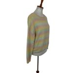 Lumiere Pastel Rainbow Striped Knit Sweater Soft Cozy Pullover Medium Photo 1