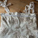 Lulus Truly Inspiring Ivory Mesh Floral Applique Tie-Strap Mini Dress Photo 7