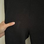 Aerie  Black Ribbed Flare Pants Size Small Long Photo 6
