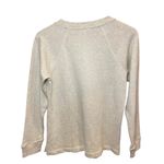 J.Crew  Rhinestone Jewel Neckline Holiday Heathered Cream Sweatshirt 100% Cotton Photo 7