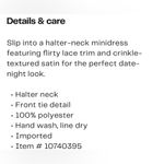 Know One Cares  Sexy Little Black Dress Elegant Black Halter Chemise Photo 4