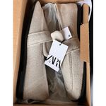 ZARA Arena Loafer Shoes Womens 9 Beige Flat Moccasin Modern Smart Casual Comfort Photo 7