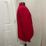 Sag Harbor Vintage  Women 100% Pure Wool Blazer Jacket Single Gold Button Red 12 Photo 2