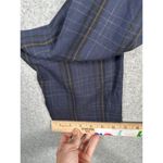 Vince  Womens Size 6 Pants Plaid Crop Tapered Leg Navy Blue Black Flat Front Zip Photo 9