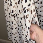 Adrienne  medium women’s sleeveless knee length creme dress animal print lined Photo 4