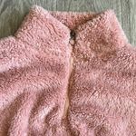 NWOT  Light Pink Faux Fur‎ Soft Quarter Zip Sweatshirt Size XS Photo 2