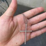 Free People Y2k Classy timeless silver diamond cross necklace Photo 1