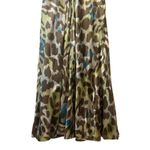 Hoaglund NY Halter Animal Print Beaded Maxi Gown Formal Dress Size 8 Green Photo 6