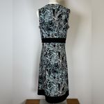 Loft Ann Taylor  Sleeveless Sheath Dress Abstract Blue Black Women’s Size 6 Photo 3