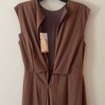 System unbalanced dress. S Brown Photo 2