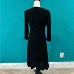 Isaac Mizrahi  black maxi faux wrap dress in size medium Photo 2