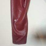 Lululemon Wunder Train HR Tight 25" Shiny Foil Burgundy Red Leggings Size 16 Photo 5