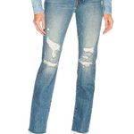 NWT Mother Superior Trickster Ankle in Thrill Seeker Destroyed Straight Jeans 26 Blue Photo 0