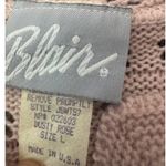 Blair Vintage‎ Scalloped Knit Top Women's Large V Neck Short Sleeve Sweater USA Made Photo 2