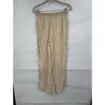 Wide Leg Flowy Pants Women Small Cream Open Side Slit Leg Festival Preppy Retro‎ Photo 1