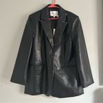 Rebecca Minkoff NEW NWT  Black Leather Long Blazer Photo 2