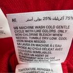 Maison Jules Large Red Long Sleeve Red & White Sweater Ribbed w/Scallop Neckline Photo 10