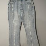 Oh Polly Frayed Seam Flare Jeans Photo 3