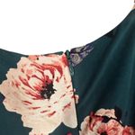 Eliza J Teal Green & Pink Floral Long Sleeve Long Maxi Dress Women Sz 14 Photo 9