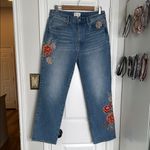 Driftwood  Stella floral charm embroidered straight leg jeans Photo 1