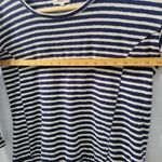 Madewell  Women's Navy and White Striped Cotton Top Size Small Photo 5