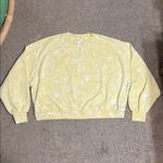 Daily Practice Oh So Good Tie Dye Pullover Oversized Crop Crewneck Sweatshirt 1X Yellow Photo 2