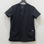 FIGS FW1100 Black Casma Three-Pocket V-Neck Scrub Top Size S Photo 5