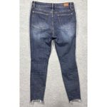 Judy Blue  Jeans 15/32 Skinny Fit Distressed Hem Jeans‎ Shark Bite Photo 4