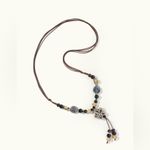 Bohemian Ethnic Style Beads Ceramic Necklace‎ Adjustable Length Chinese Style Brown Photo 5