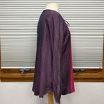 Dylan  by True Grit Purple and Pink Tie V-Neck Long Sleeve Top Size Medium Photo 2