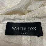 White Fox Boutique White Fox White High Waisted Drawstring Windbreaker Cargo Jogger Pants Size XS Photo 3